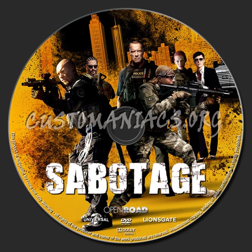 Sabotage dvd label
