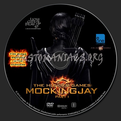 The Hunger Games: Mockingjay - Part 1 dvd label