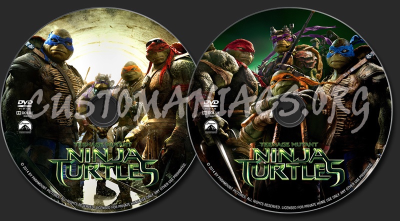 Teenage Mutant Ninja Turtles dvd label