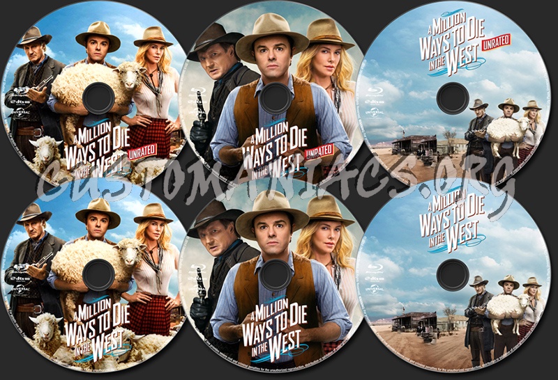 A Million Ways to Die in the West blu-ray label