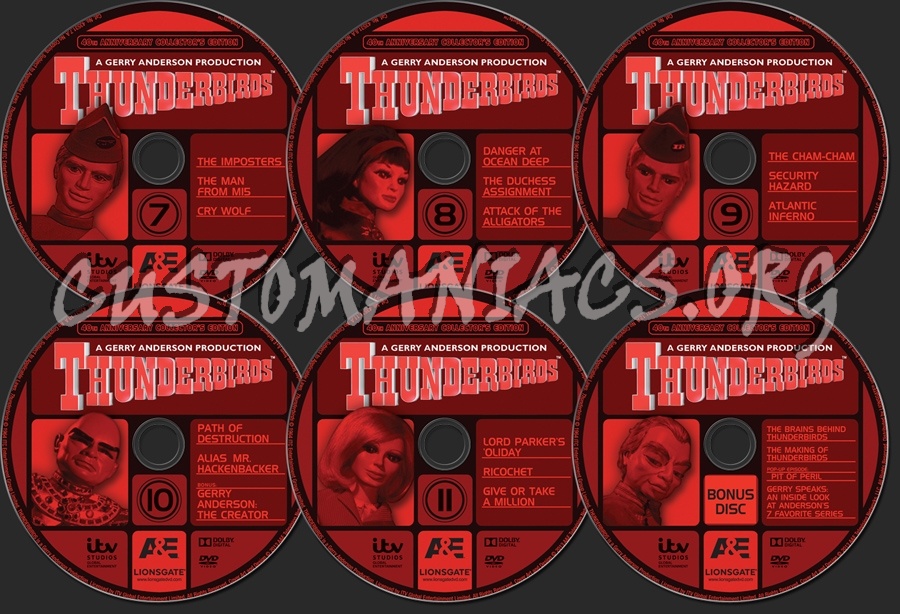 Thunderbirds Collector's Edition Disc 7-12 dvd label