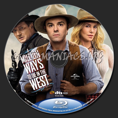 A Million Ways To Die In The West blu-ray label