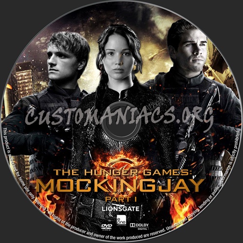 The Hunger Games Mockingjay Part 1 dvd label