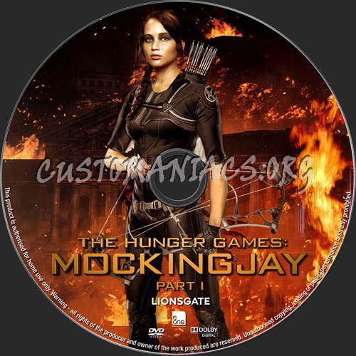 The Hunger Games Mockingjay Part 1 dvd label