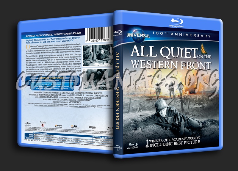 All Quiet on the Western Front blu-ray cover