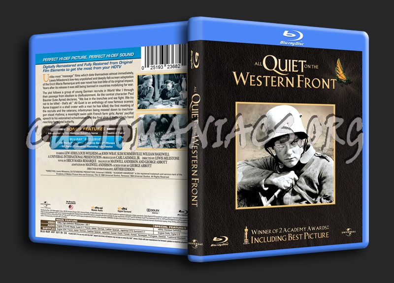 All Quiet on the Western Front blu-ray cover