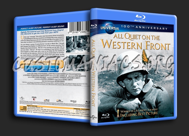 All Quiet on the Western Front blu-ray cover