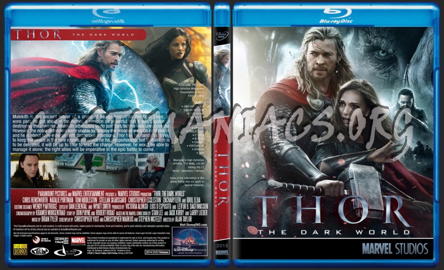 Thor: The Dark World - Marvel Collection blu-ray cover