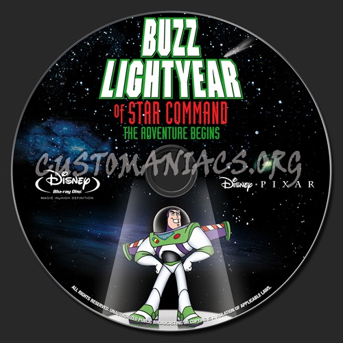 Buzz Lightyear of Star Command: The Adventure Begins blu-ray label