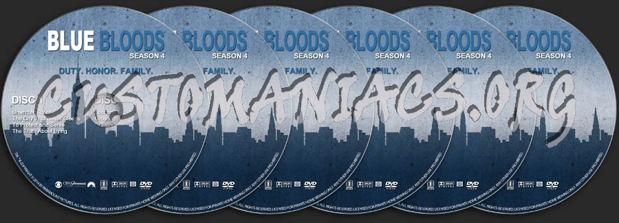 Blue Bloods - Season 4 dvd label