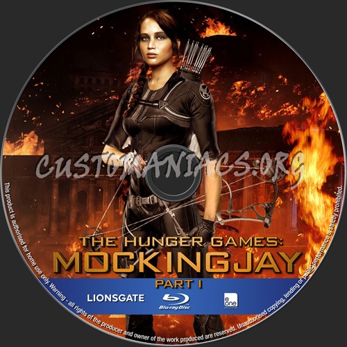 The Hunger Games Mockingjay Part 1 blu-ray label