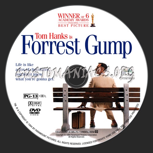 Forrest Gump dvd label