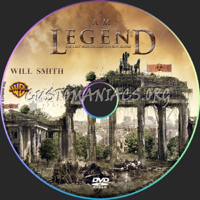 I Am Legend dvd label