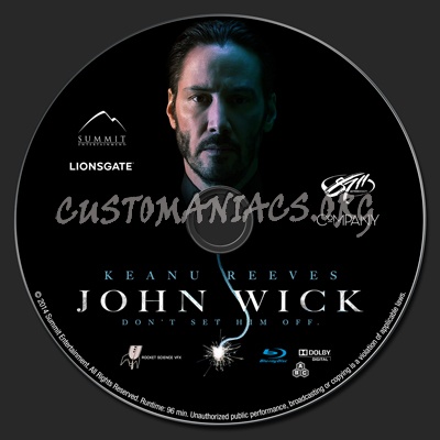 John Wick blu-ray label