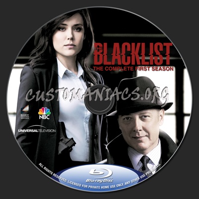 The Blacklist Season 1 blu-ray label