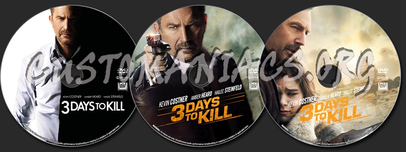 3 Days to Kill dvd label