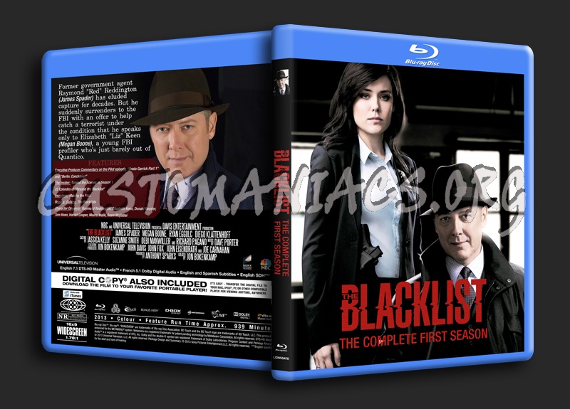 The Blacklist Season 1 blu-ray cover
