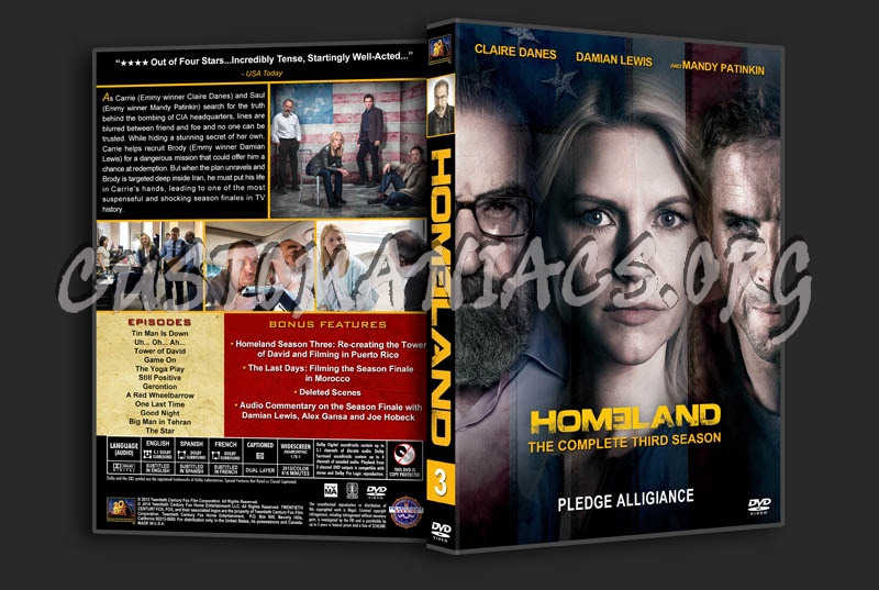 Homeland - Season 3 dvd cover