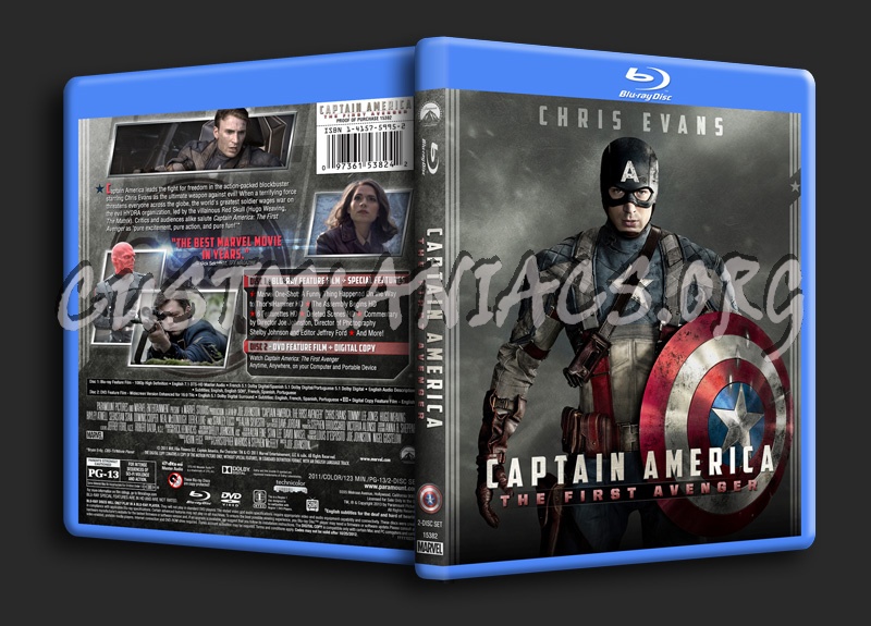 Captain America - The First Avenger blu-ray cover