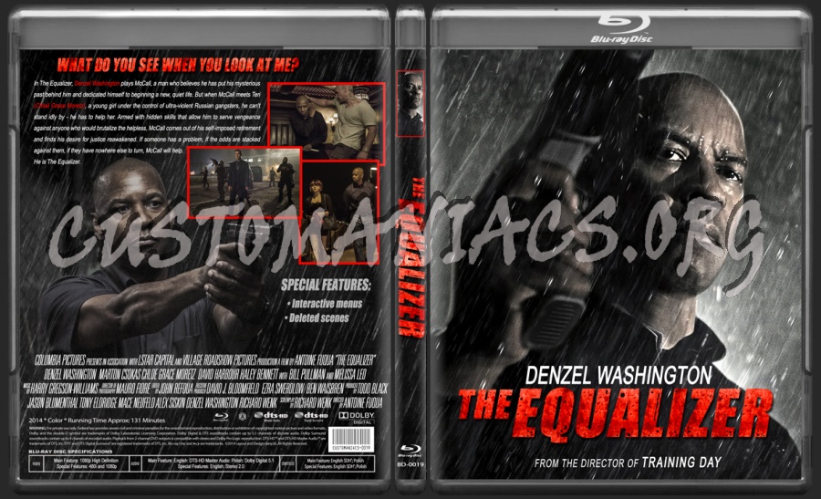 The Equalizer (2014) blu-ray cover