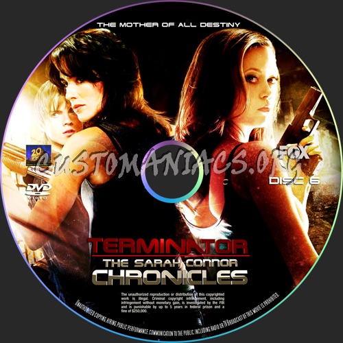 Terminator The Sarah Connor Chronicles d1-d6 dvd label