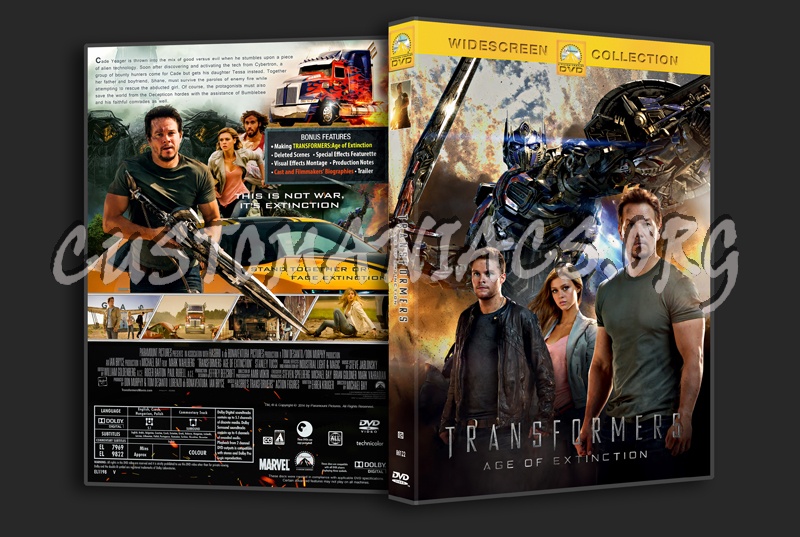 Transformers Age of Extinction dvd cover