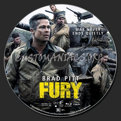 Fury (2014) blu-ray label