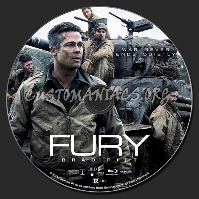 Fury (2014) blu-ray label