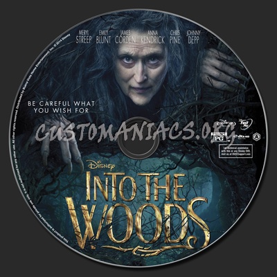 Into The Woods (2014) blu-ray label