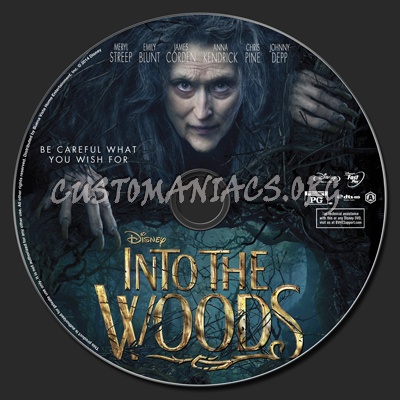 Into The Woods (2014) blu-ray label
