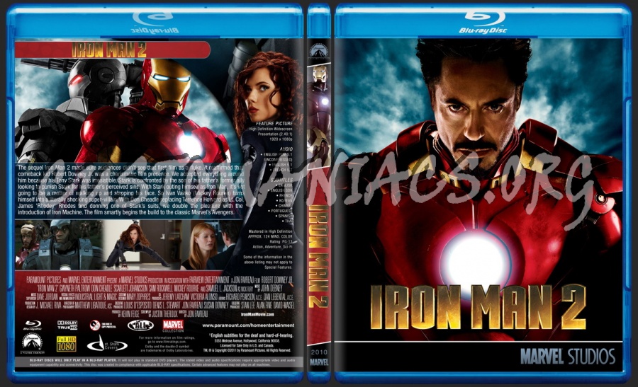 Iron Man 2 - Marvel Collection blu-ray cover