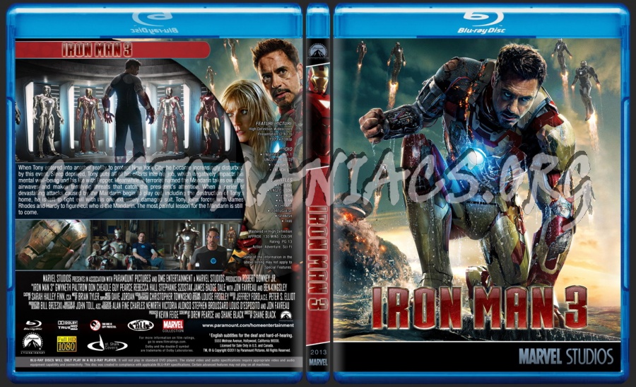 Iron Man 3 - Marvel Collection blu-ray cover