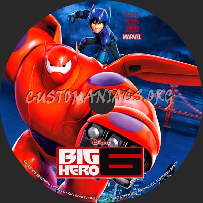 Big hero 6 dvd label