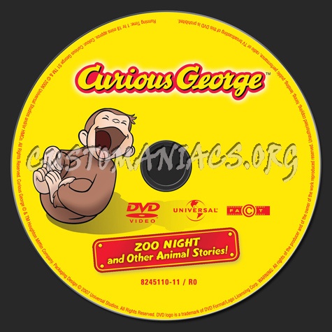 Curious George Zoo Night dvd label