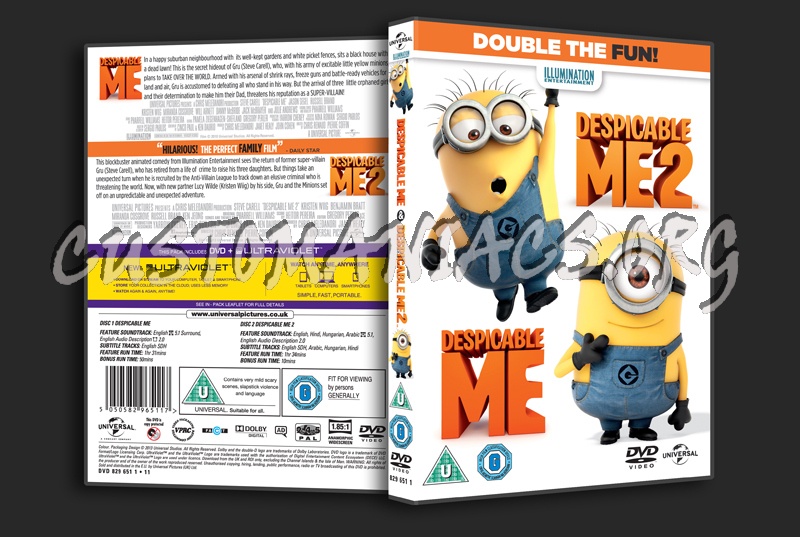 Despicable Me & Despicable Me 2 dvd cover