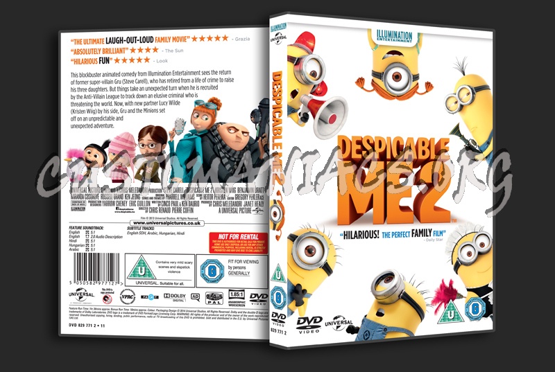 Despicable Me 2 dvd cover