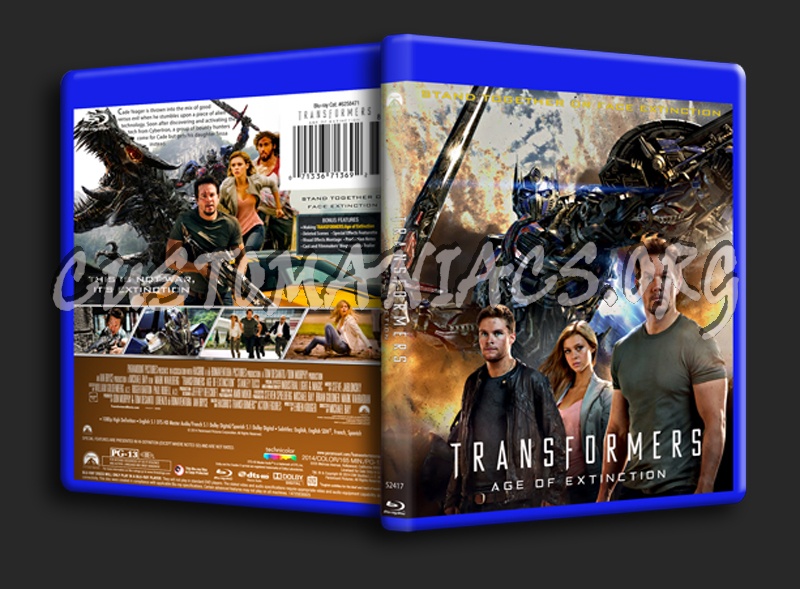 Transformers Age of Extinction blu-ray cover