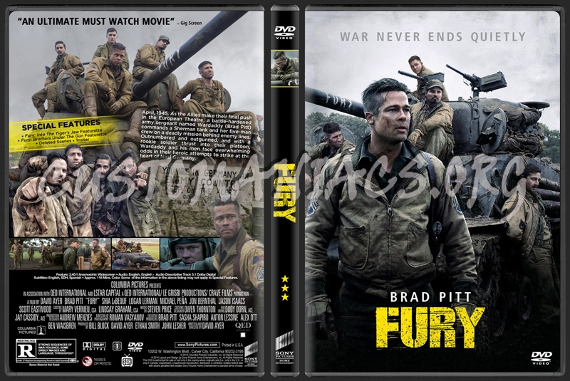 Fury (2014) dvd cover