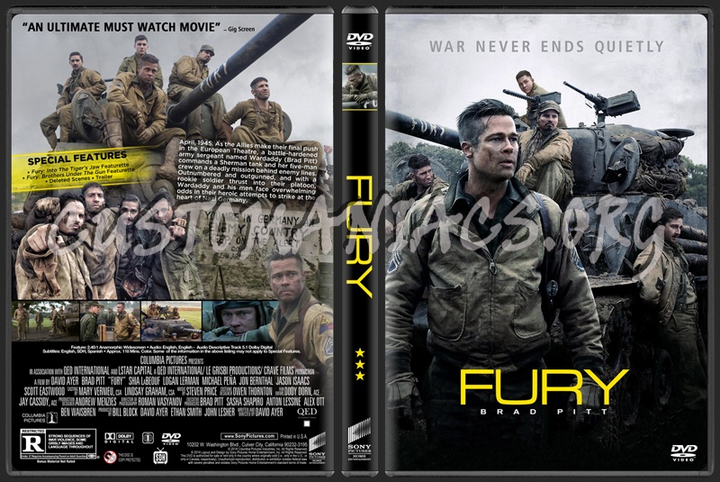 Fury (2014) dvd cover