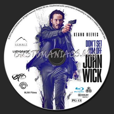 John Wick blu-ray label