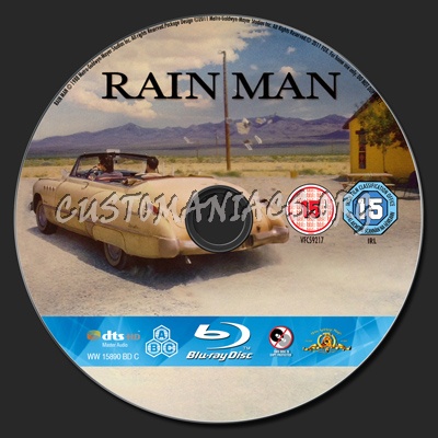 Rain Man 1988 blu-ray label