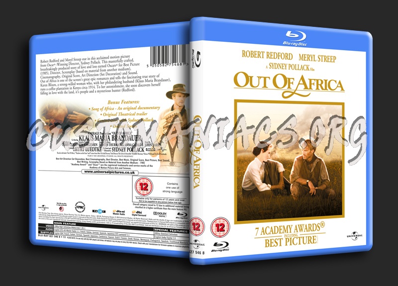 Out of Africa blu-ray cover