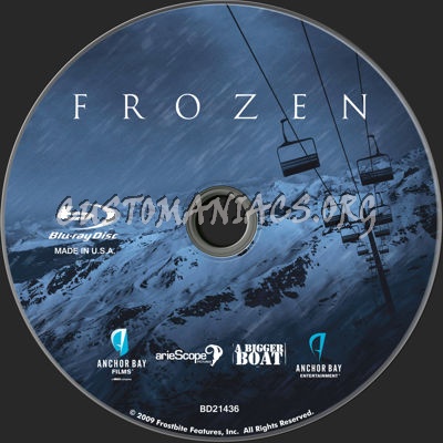 Frozen (2010) blu-ray label