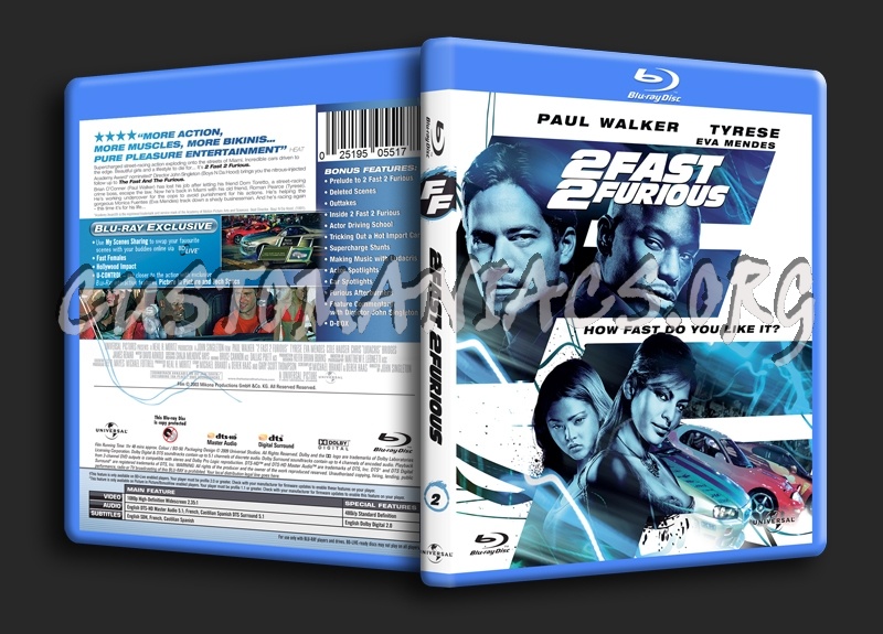 2 Fast 2 Furious blu-ray cover