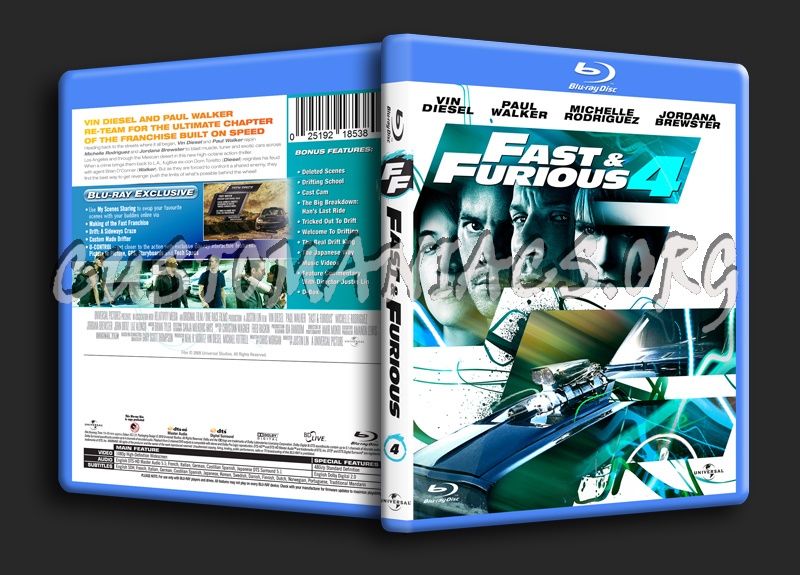 Fast & Furious 4 blu-ray cover