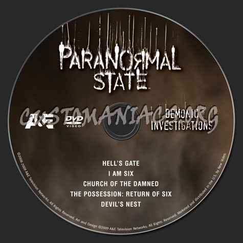 Paranormal State Demonic Investigations dvd label