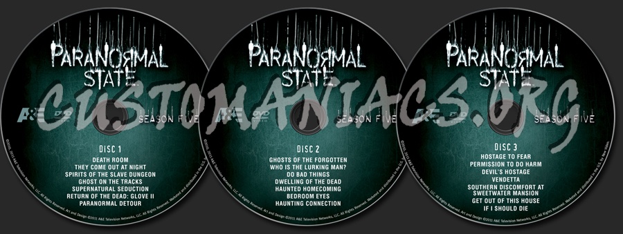 Paranormal State Season 5 dvd label