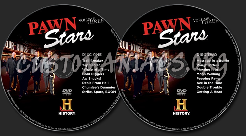 Pawn Stars Season 3 dvd label