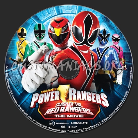 Power Rangers Clash of the Red Rangers The Movie dvd label
