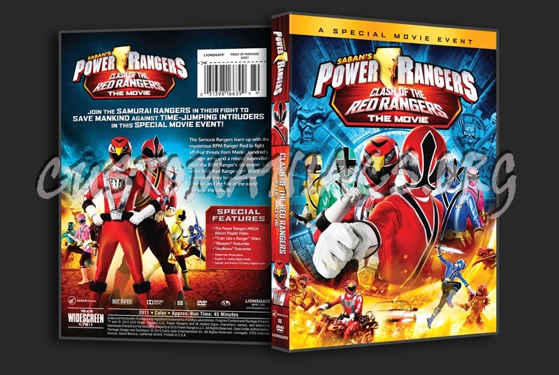 Power Rangers Clash of the Red Rangers The Movie dvd cover